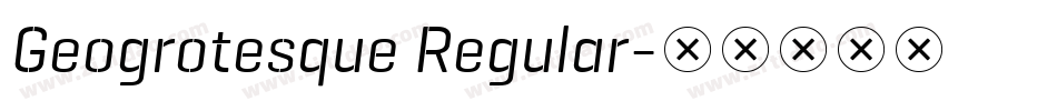 Geogrotesque Regular字体转换